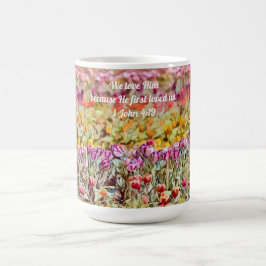 Faith Tulip Floral Scripture Amour Mug Cup