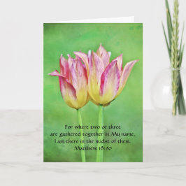 Faith Tulips Art Bible Verse Card Karte