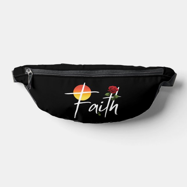 Faith Typografie mit Rose Bauchtasche (Ablage )