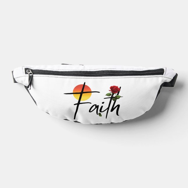 Faith Typographie noire avec Rose (Poser)