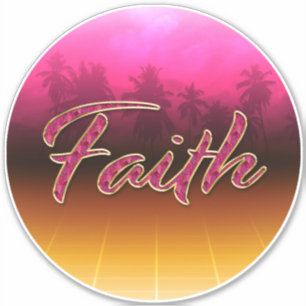 Faith Vorname Name golden pink Aufkleber Sticker