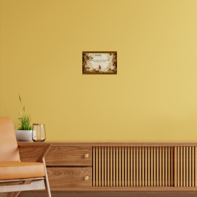 Faith Wall Hanging Art Poster (No Border Sides) (Wohnzimmer 2)