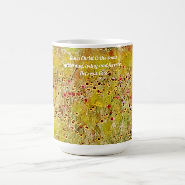 Faith Wildblumen Floral Bible Verse Faith Tasse (Mittel)