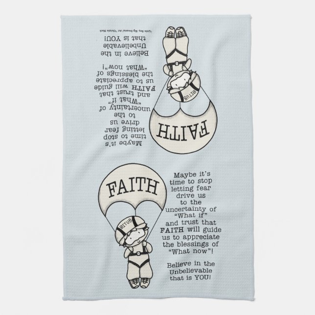 Faith Will Guide Geschirrtuch (Vertikal)