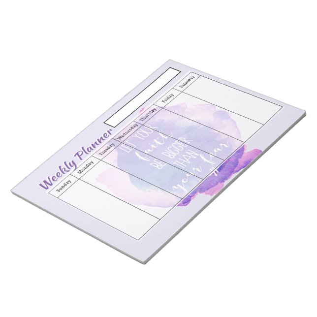 Faith Wochenzeitplanblätter Notizblock (angewinkelt)