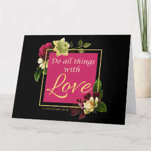 Faith Women Floral: Tun Sie alles mit Liebe Gesche Dankeskarte
