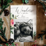 Faith Wonders of Seiner Liebe Florals Weihnachts-F Feiertagskarte<br><div class="desc">Feiern Sie mit dieser eleganten, religiösen Weihnachtskarte "Wonders of Seine Liebe", die wunderschön mit zarten Aquarellfloralen geschmückt ist und Platz für Ihr beliebtes Foto bietet. Diese moderne Christliche Urlaubskarte eignet sich hervorragend, um die Freude an Liebe, und Familie mit allen auf Ihrer Liste stehenden Personen zu teilen. Einfach mit Ihrem...</div>