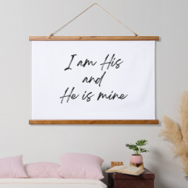 Faith Wood Topped Wall Tapestry Wandteppich Mit Holzrahmen