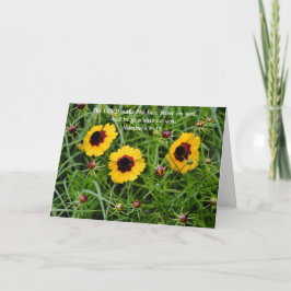Faith Yellow Flowers Dankeschön Card Karte