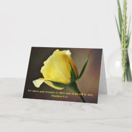 Faith Yellow Rose Friendship Card Karte
