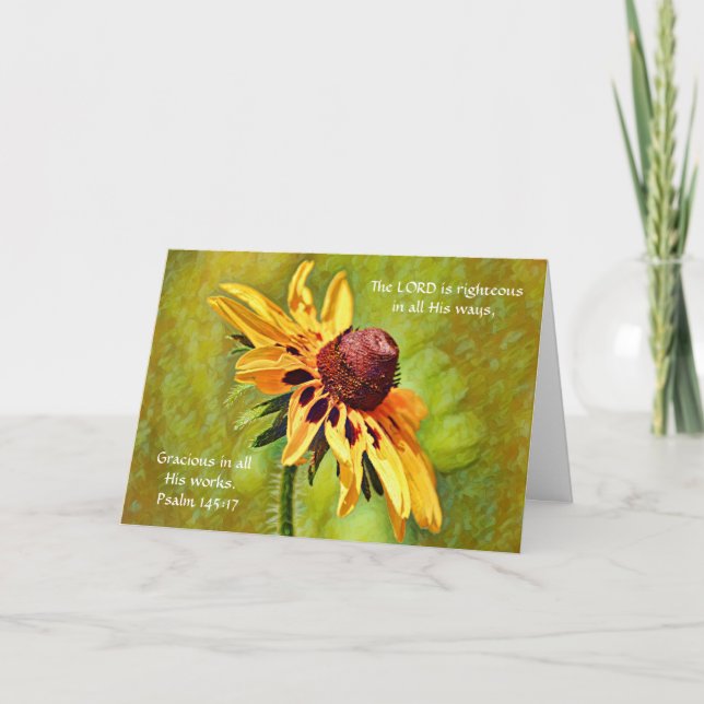 Faith Yellow Wildblume Blume Prachtkarte Karte (Vorderseite)