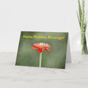 Faith Zinnia Flower Joli Art Anniversaire Carte