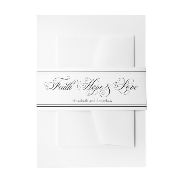 Faith Zuhause & Liebe Christlich Wedding Bly Band (Vorderseite Beispiel)