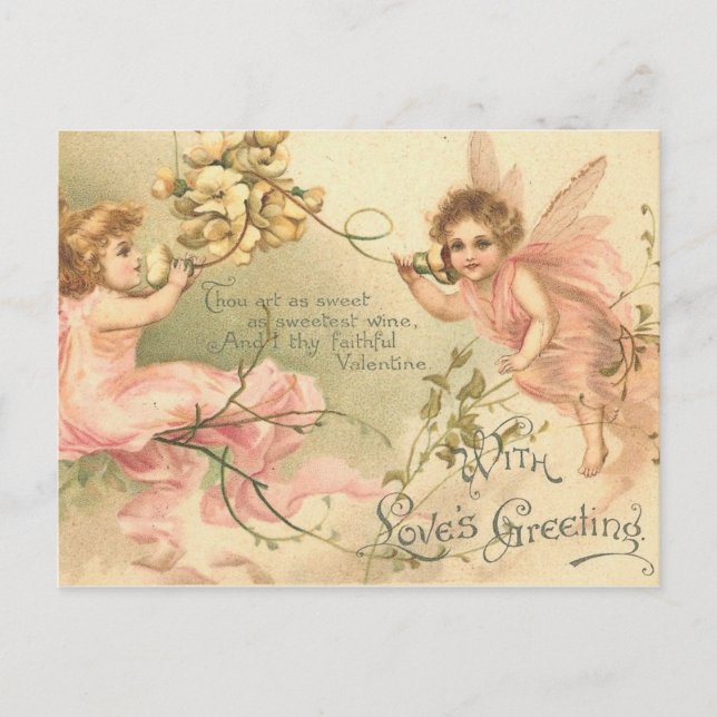 Faithful Valentine Blume Feiertagspostkarte (Vorderseite)
