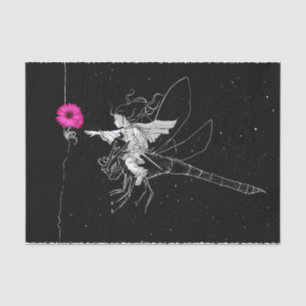 Faiy Night mit rosa Blume Tissue Paper Seidenpapier