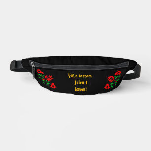 Fáj a faszom Jelen-t iszom, fekete oldaltáska Bauchtasche