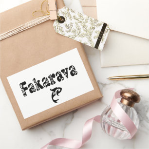 FAKARAVA RECHTECKIGER AUFKLEBER