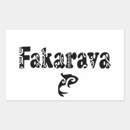 FAKARAVA RECHTECKIGER AUFKLEBER