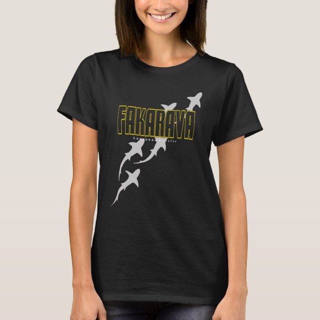 Fakarava Shark Scuba Diving Scuba Diving mit Shar T-Shirt (Vorderseite)