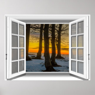 Fake-Ansicht des Sunset Scans 3D Poster