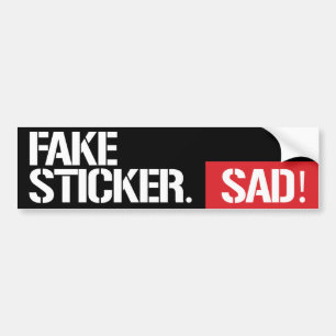 FAKE-AUFKLEBER! TRAURIG! AUTOAUFKLEBER