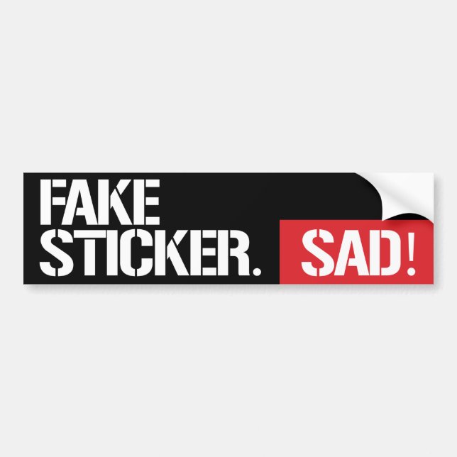 FAKE-AUFKLEBER! TRAURIG! AUTOAUFKLEBER (Vorne)