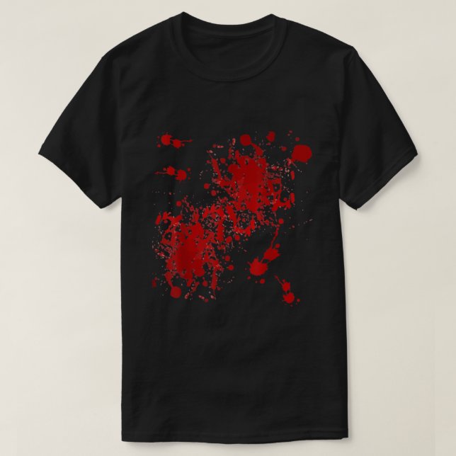 Fake Blut Spritzer T-Shirt (Design vorne)