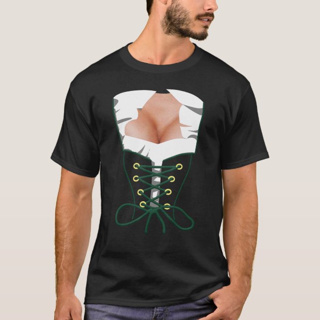 Fake Breasts Spaß Party Beer Joke Support Neckli T-Shirt (Vorderseite)