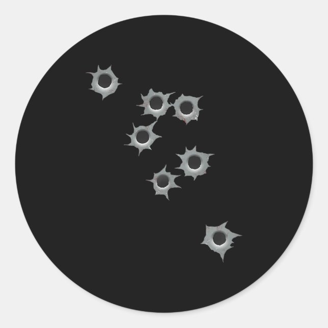 Fake Bullet Hole Funny Costume Graphic Design  Runder Aufkleber (Vorderseite)