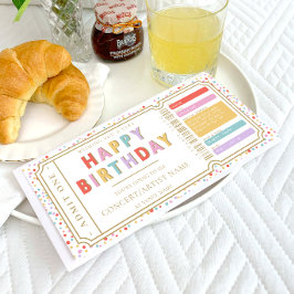 Fake Concept Ticket Gutscheinkarte Einladung