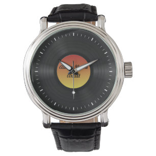 Fake Custom Vinyl Record Armbanduhr