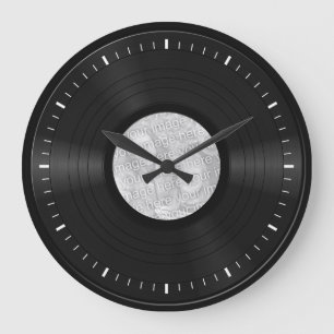 Fake Custom Vinyl Record Große Wanduhr