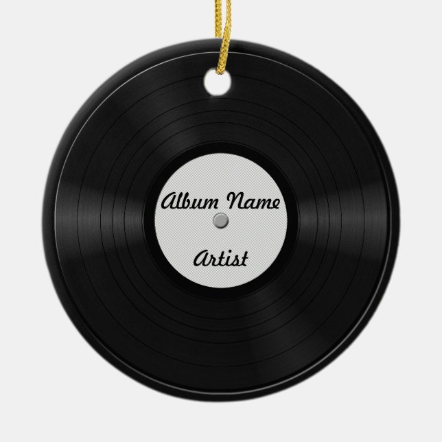 Fake Custom Vinyl Record Keramik Ornament (Vorne)
