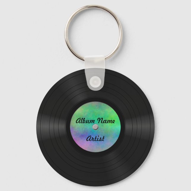 Fake Custom Vinyl Record Schlüsselanhänger (Vorderseite)