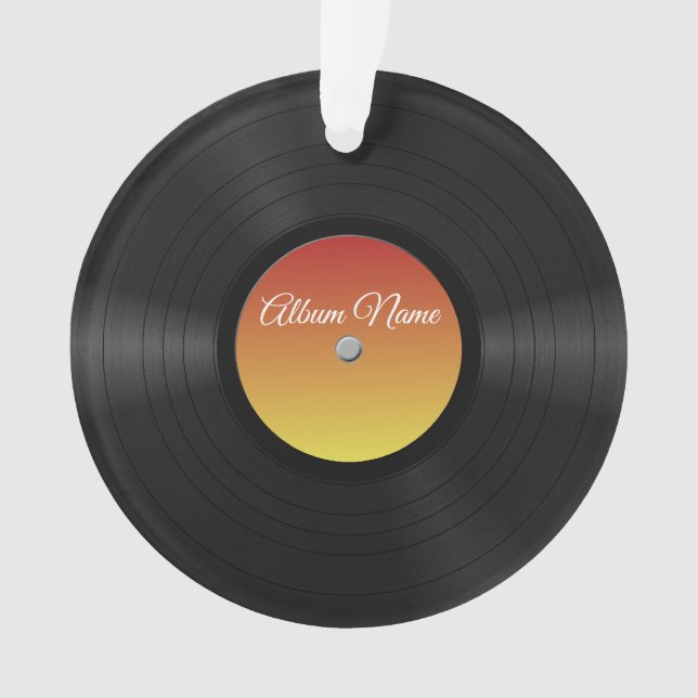 Fake Custom Vinyl Record Weihnachtsalbum Ornament (Vorderseite)