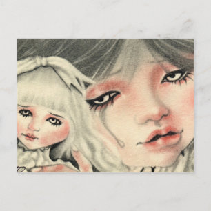 Fake Doll Sad Postkarte