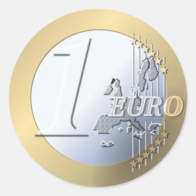 Fake-Euro-Aufkleber Runder Aufkleber (Vorderseite)