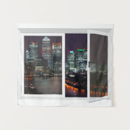Fake-Fenster-London-Stadt-Wand-Hängen Wandteppich