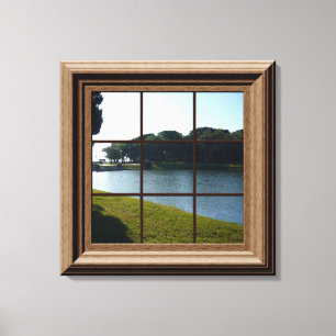 Fake-Fenster-View Leinwanddruck