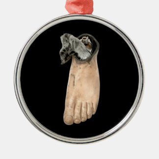 Fake Foot Silbernes Ornament