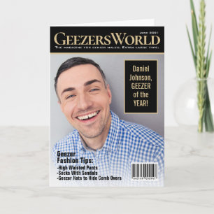 Fake GeezersWorld Magazine Carte d'anniversaire pe