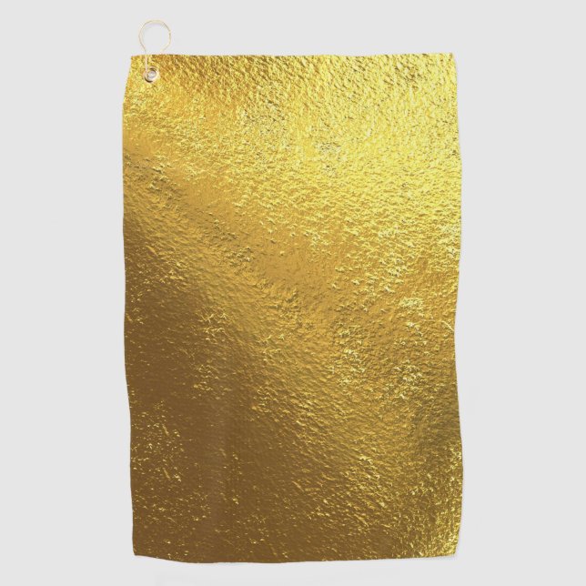 Fake Gold Foil Golfhandtuch (Vorderseite)