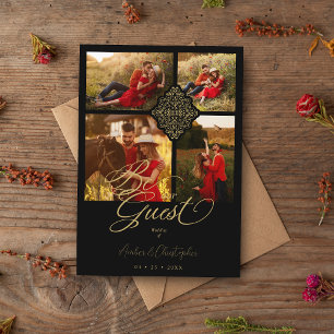 Fake Golden Luxury Filigree 4 Bilder Vorlage