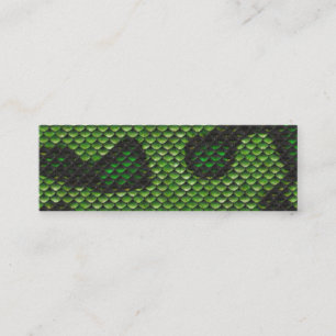 Fake Green Snake Skin Camouflage Design Mini Visitenkarte
