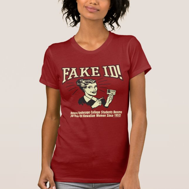 Fake-ID: Uni von minderjährigen Hawaii T-Shirt (Vorderseite)