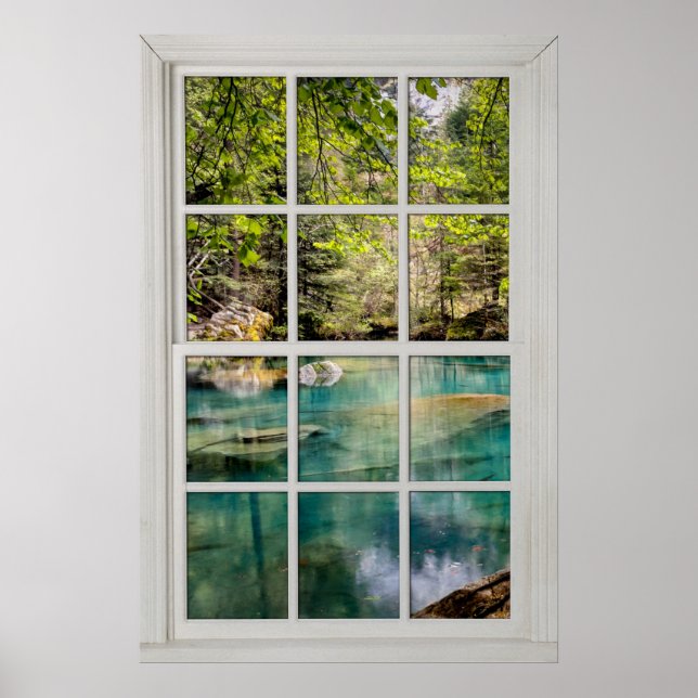 Fake Imitate Window Illusion - Helle Lagune Szene Poster (Vorne)
