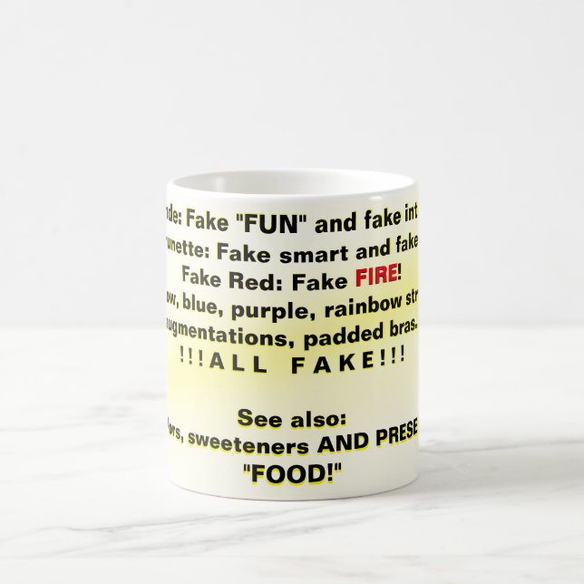 Fake IST FAKE, (NICHT WIRKLICH! Kaffeetasse (Mittel)