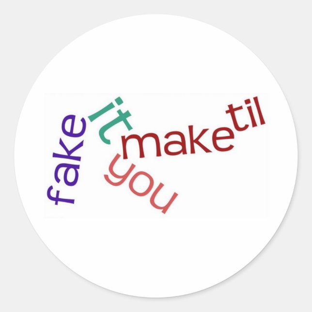 Fake IT-Aufkleber Runder Aufkleber (Vorderseite)
