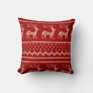 Fake Knitwear Christmas Kissen