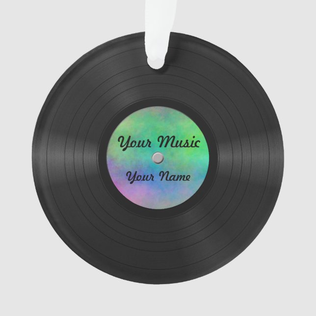 Fake-kundenspezifische Vinylaufzeichnung Ornament (Vorderseite)